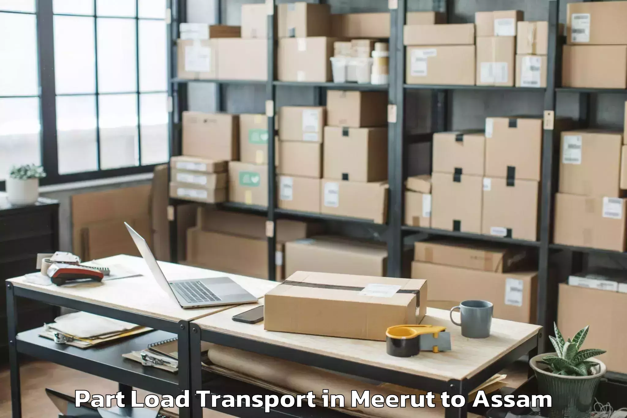 Hassle-Free Meerut to Tinsukia Part Load Transport